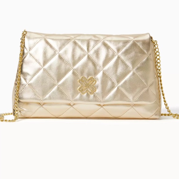 NWT Mattea Quilted leather clutch crossbody bag - Picture 1 of 9